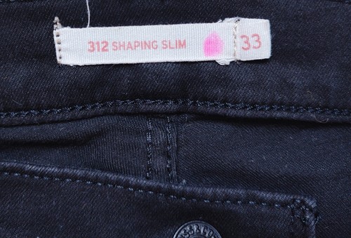 Levi's - 312 Shaping Slim -Premium Jeans - Black - W33 x L32 - Picture 8 of 12