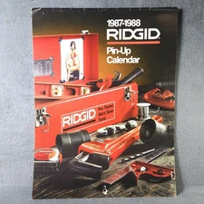 Vintage Rigid Tool Pin-Up Calendar 1987 - 1988 Pinup Girls Sexy 80’s Babes 