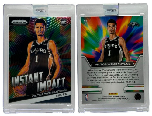 2023 Panini Prizm  Instant Impact Victor Wembanyama #3 Green Prizm Rookie (RC)