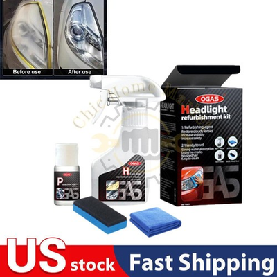 #ad 2026 Automotive Headlamp Restoration Fluid Kit 180ml Headlight Polishing Cleaner $9.99