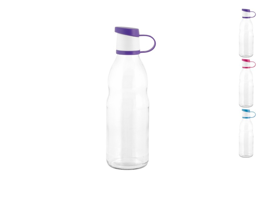 Transparent Glass Bottle Home 0.5L 22cm Made In Italy