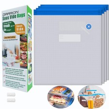 Super Large Sous Vide Bags15pcs kit,BPA Free Reusable Vacuum Sealer Bags and ...