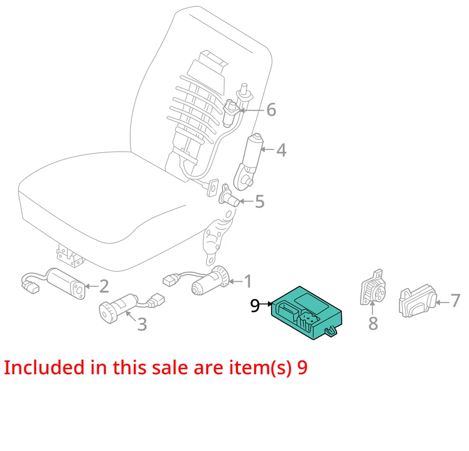 Chassis ECM Memory Seat Left Hand Fits 98-04 AUDI A6 9759871 - Image 4 of 4