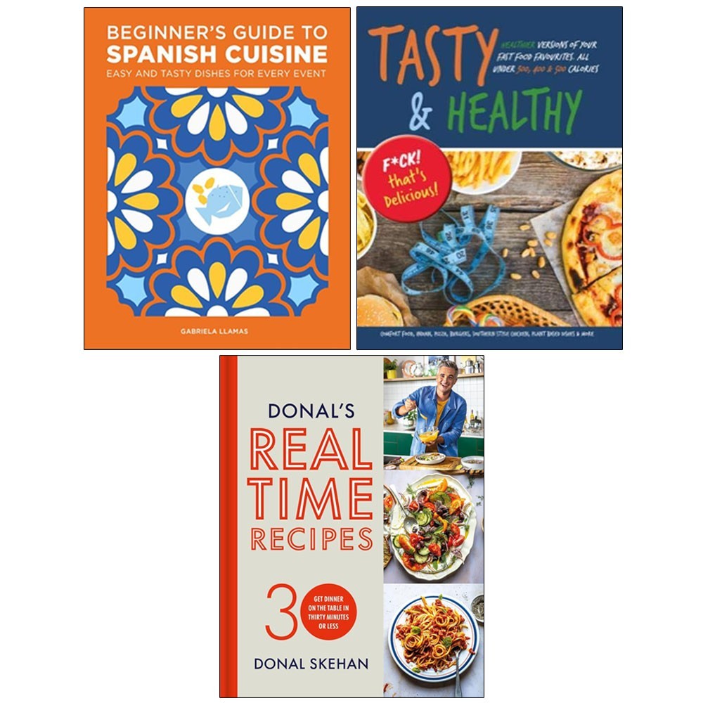 Spanish Cuisine,Tasty & Healthy ,Donal's Real Time Recipes HB 3 Books Set