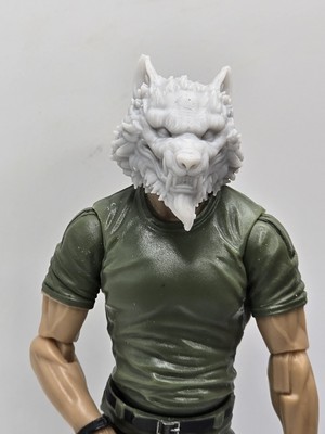 3d PRINT Wolf Warrior HEAD#1 1:18 3 3/4'' GI Joe 25th Anniversary B100