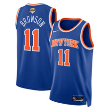 Jalen Brunson New York Knicks Nike 2026 NBA Finals Patch Swingman Jersey Size L