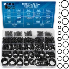 ZDBB 1010 Pcs Rubber O Rings Kit 22 Size Universal O-Ring Assortment Set for ...