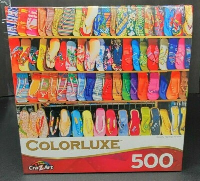 MUST BUY 5 OR MORE PUZZLES & READ ALL BELOW Colorful Flip Flops