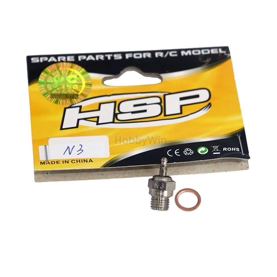 HSP part 70117 N3 Glow plug for HiMOTO 2-stroke Nitro Engine RC Car Buggy Truck - Image 2 of 4