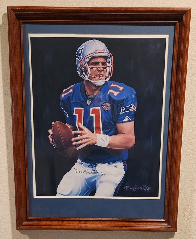 Drew Bledsoe Signed Lithograph
