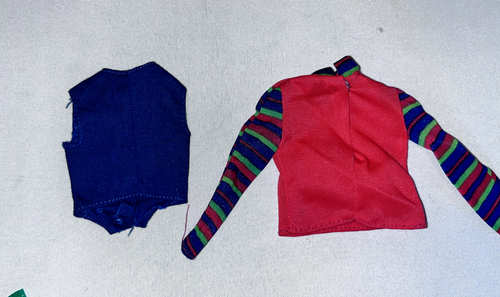 Barbie Vintage mode 70s Get Ups n Go #7703 stewardess United Airlines top - Picture 3 of 5