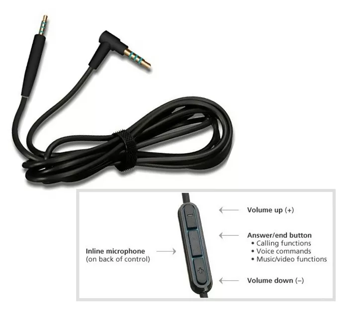 Replace Audio Cable Compatible with Bose QuietComfort QC25 35