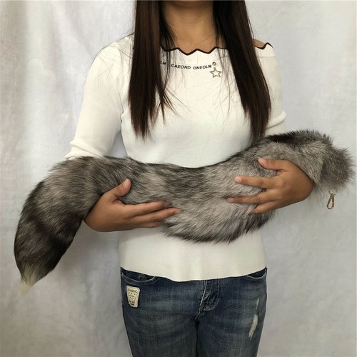 70 cm/28" Real Piel de Zorro Cola Llavero Bolso Dije Colgante Disfraz Patria Juegos con disfraces Juguetes - Imagen 2 de 36