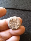 Superb medieval templar coin in silver, rare medieval coin