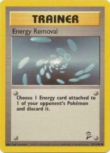 Energy Removal 119/130 Base Set 2 WOTC Pokemon Card - NM
