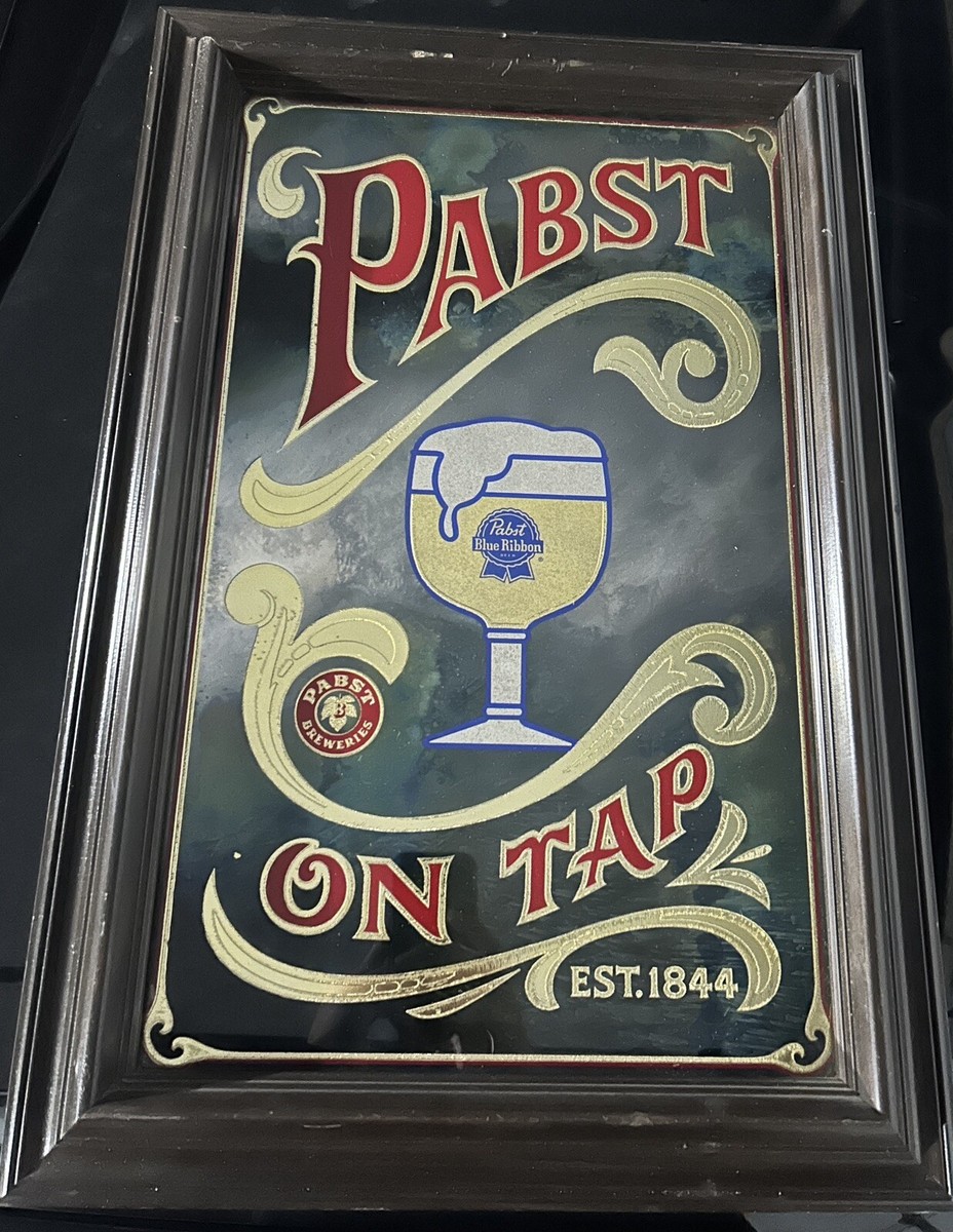 PBR Pabst Blue Ribbon Mirror Beer Sign. 1970s | eBay PBR Pabst Blue Ribbon Mirror Beer Sign. 1970s | eBay
