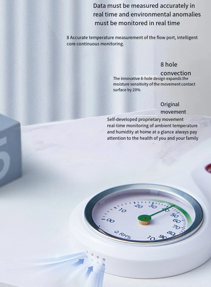 WALL Thermometer Hygrometer Indoor Outdoor Garden Home Room Temperature Humidity - image 3 of 4