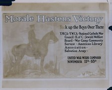 1919 WWI Poster Morale Hastens Vittoria Stampa Foto