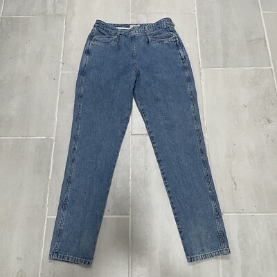 Vintage Guess Light Wash Denim Mom Jeans Women’s 30 Made In USA Side Button 