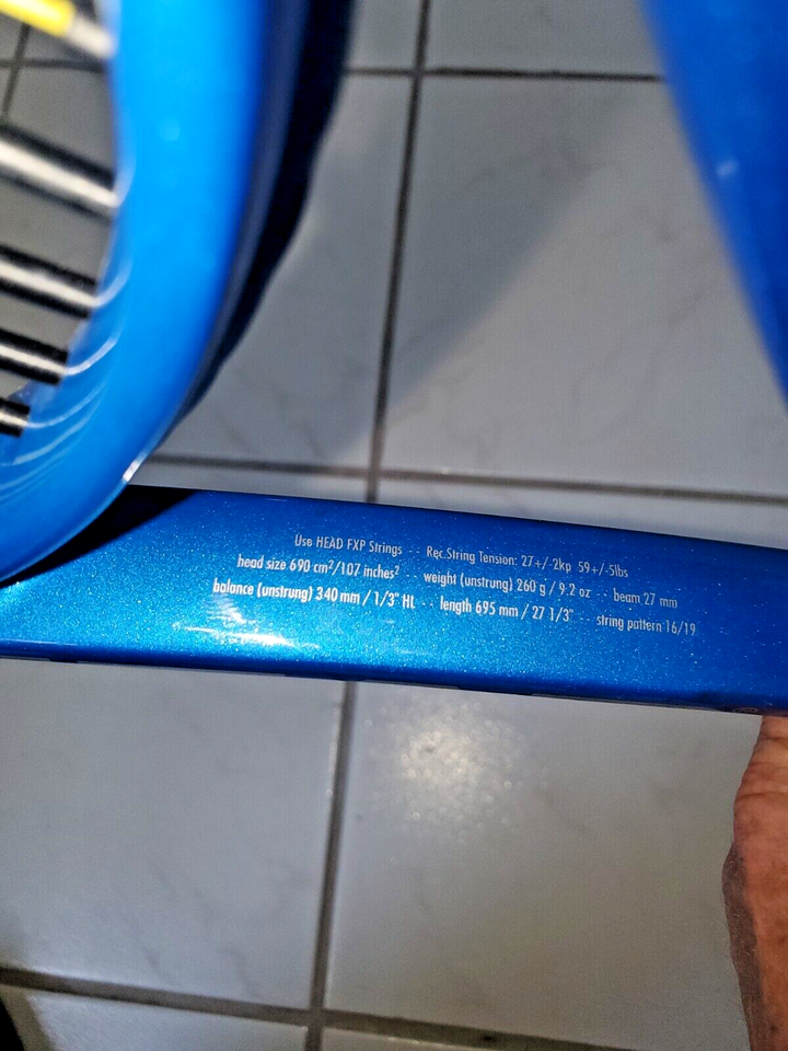 HEAD Tennis Racquet Flex Point 4 Liquidmetal Oversized Metallic Blue 4