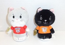 Hallmark Itty Bittys Kitten Bowl Plush Cat Lot Mitzi  Cubby Cat Limited Ed 2017