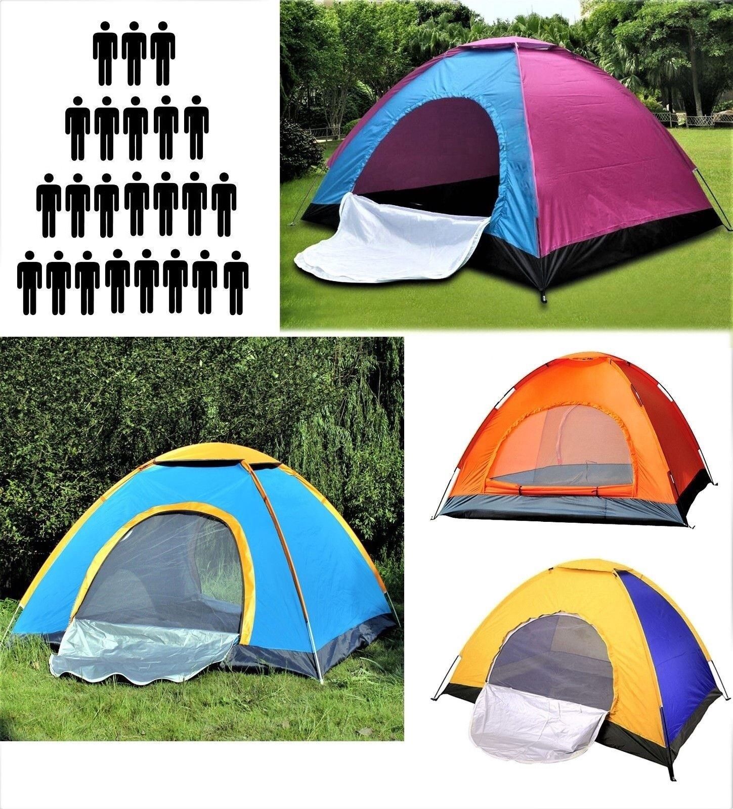 3 - 8 Person Camping Tent Waterproof Room Outdoor Hiking Backpack Fishing 