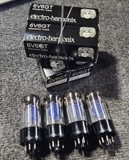 6V6 NEW, GT EH vacuum tubes, Factory Platinum Matched QUAD - boxes never opened.