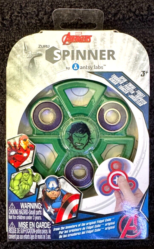 Antsy Labs Fidget Spinner Toy Marvel Avengers Universe The Incredible Hulk