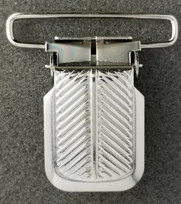 1+1/2'' HERRINGBONE SUSPENDER CLIPS, NICKEL PLATED, NO PLASTIC, 10, 25 & 50 PCS