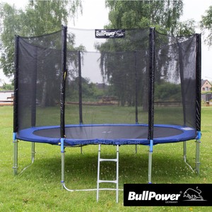 BullPower Gartentrampolin Kinder Trampolin Set 305 366 cm Netz Leiter GS Outdoor