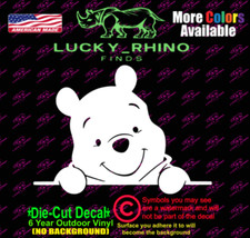 Winnie The Pooh Peeking Vinyl Decal Bumper Sticker