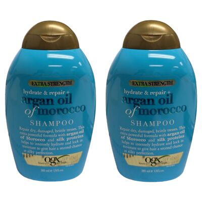2 x OGX Extra Strength Argan Oil Shampoo 13 Oz Each