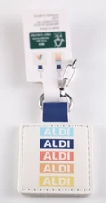 New 2025 Aldi Square Aldi Logo White Keychain Quarter Holder for Carts