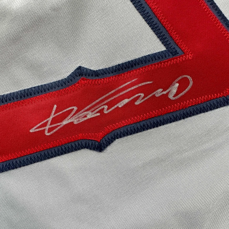 Autographed/Signed Vladimir Vlad Guerrero Los Angeles LA Grey Jersey Beckett COA - Image 3 of 4