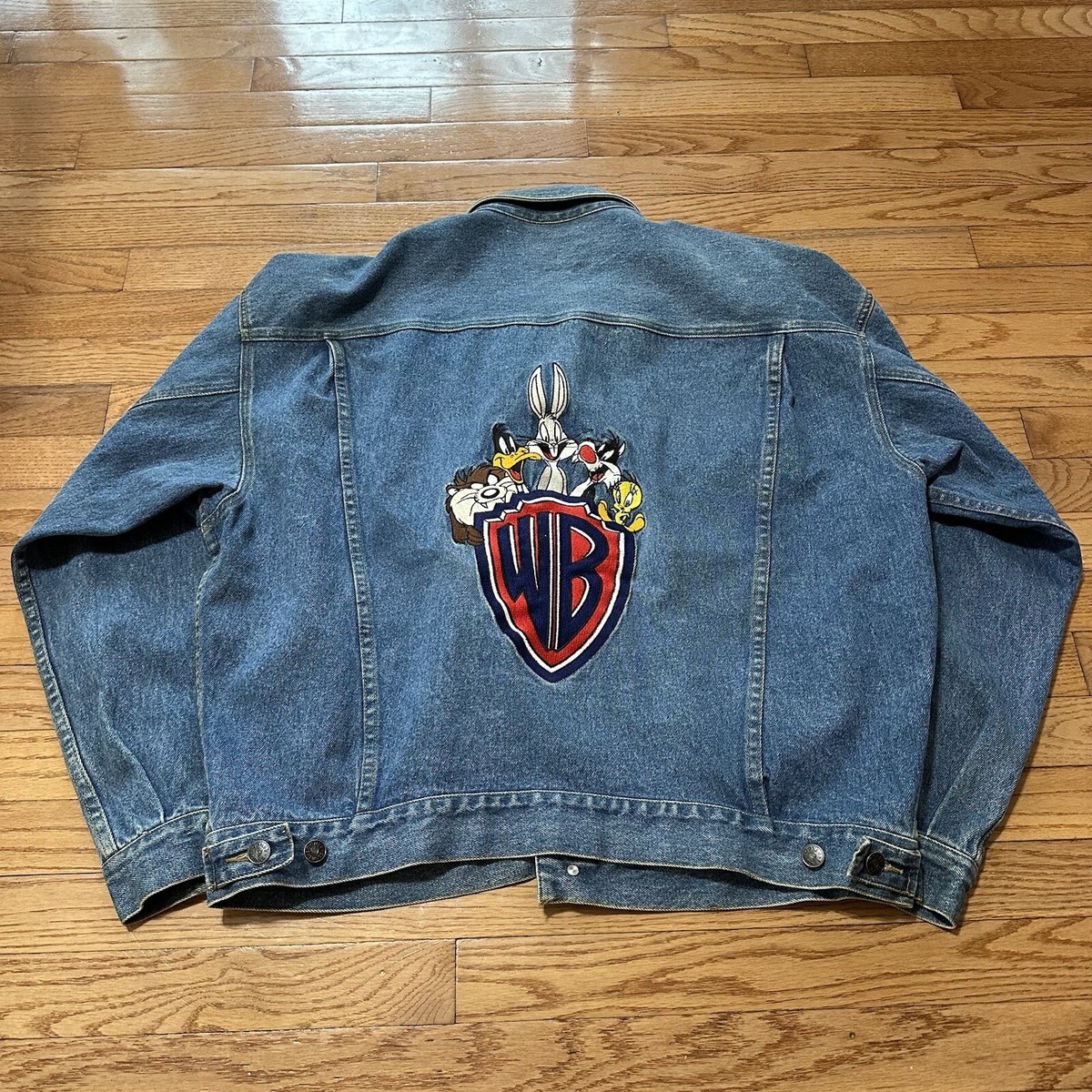 LOONEY TUNES　デニムジャケット　ワーナーブラザーズ　M Vintage 1993 Looney Tunes Jean Jacket M Blue Denim Warner