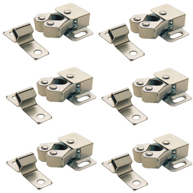 6 X Roller Catch Cupboard Door Latch Twin Double Catches