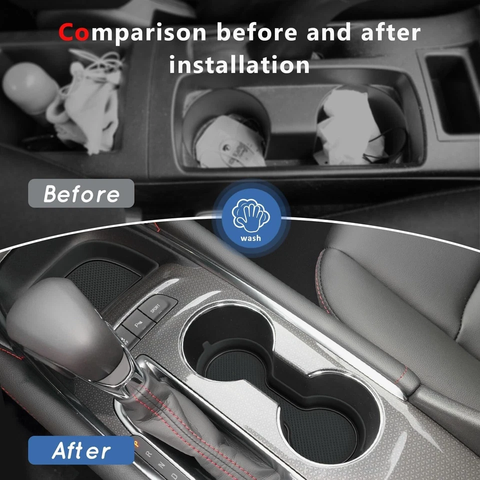 Auovo Cup Holder Insert for Chevrolet Chevy Malibu 2017-2023 Coaster Accessories - Image 2 of 4