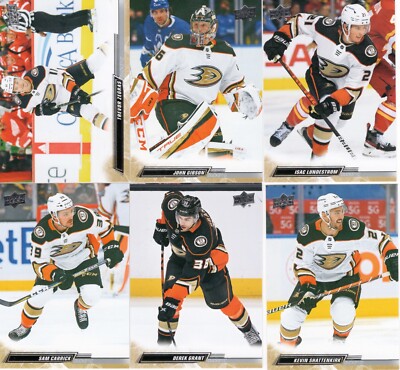 22-23 2022-23 Upper Deck 2 Anaheim Ducks Team Set-6 cards-Gibson-Zegras-Carrick