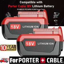 1  2Pack 6.0Ah 18V Lithium Battery for Porter Cable 18 Volt PC18B PC18BL PC18BLX