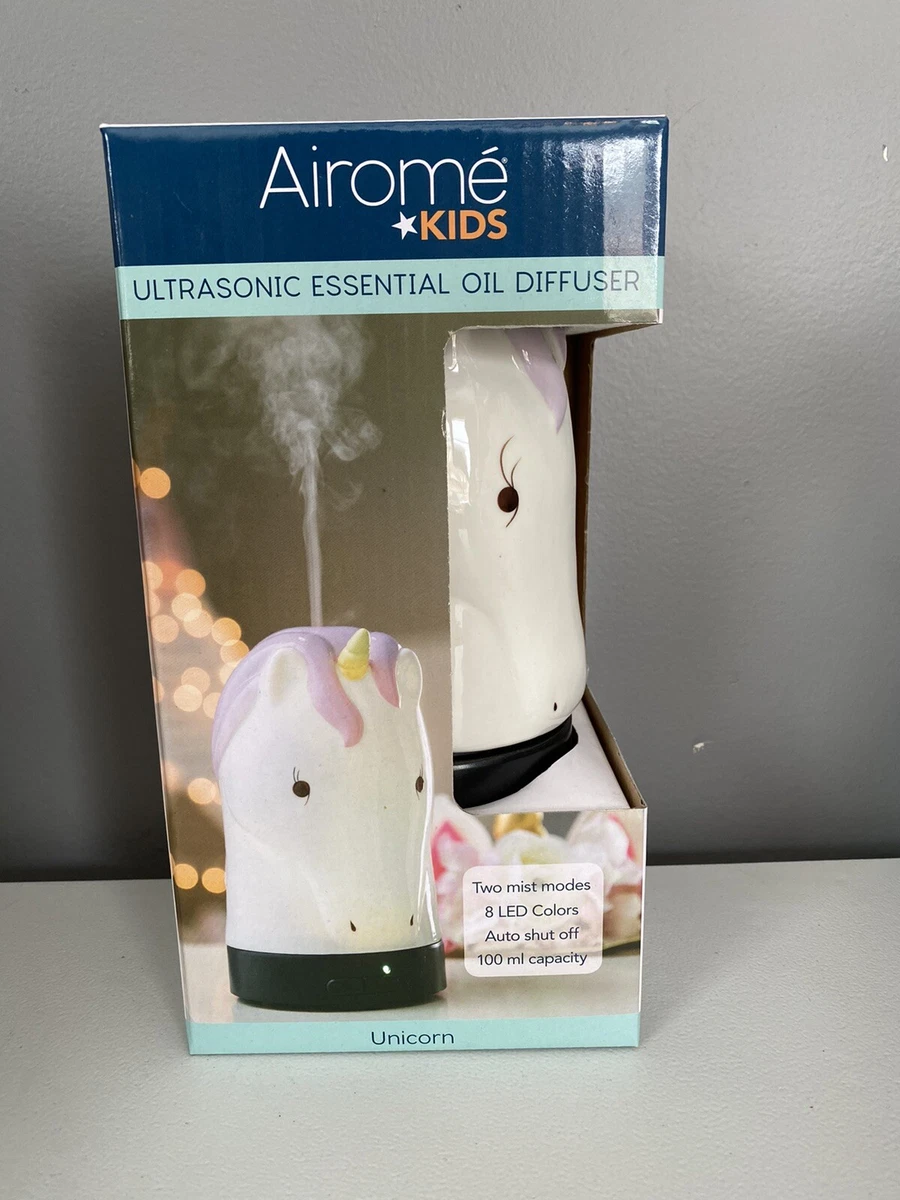 Airome Kids Unicorn Ultra Sonic Essential Oil Diffuser 2 Mist Modes 7 Led Colors