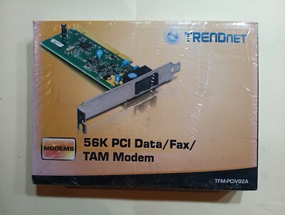 TRENDnet TFM-PCIV92A 56K High Speed Internal PCI Modem Data/Fax/Voice NEW Box