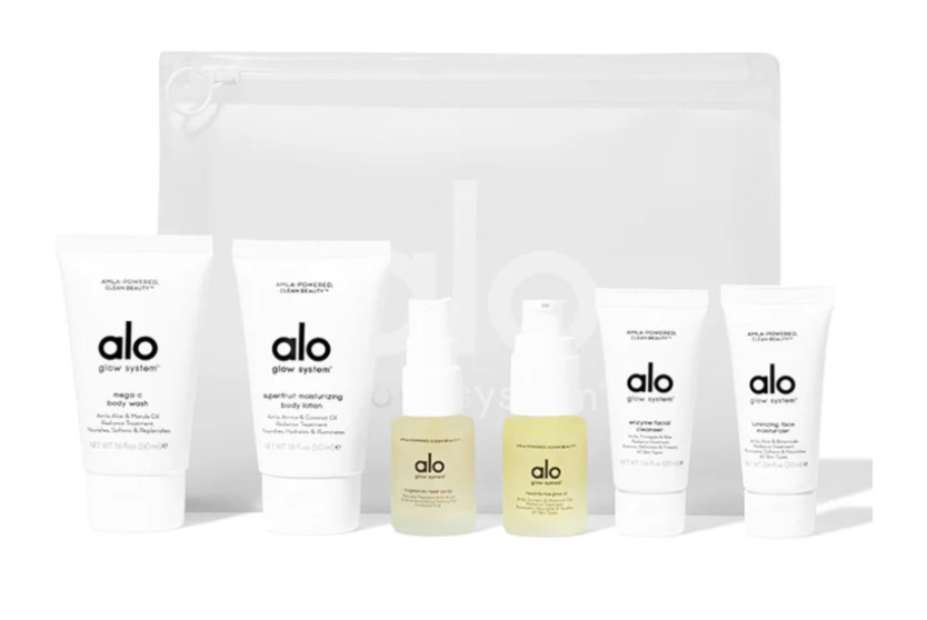 НОВЫЙ набор Alo Yoga Glow System Discovery в комплекте из 6 ПРЕДМЕТОВ + СУМКА