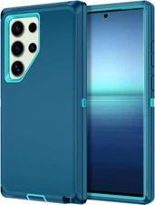 For Samsung Galaxy S24 Ultra S20 S23 S22 S21 FE Case Phone Cover + Screen Glass