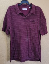 English Laundry Mens Button Up SS Collared Golf Polo Shirt Size XL Red Striped