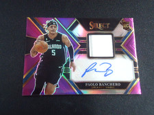 Paolo Banchero 2022-23 PANINI SELECT PURPLE RC JERSEY/AUTO 15/99 CARD #RJA-PBC