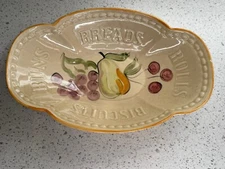 1962 Los Angeles Potteries USA Bread Dish Rolls Buns Biscuits