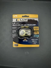 **NEW** LuxPro LP 346 Multi Color LED Headlamp, 300 Lumens, 3+ Hours, Waterproof