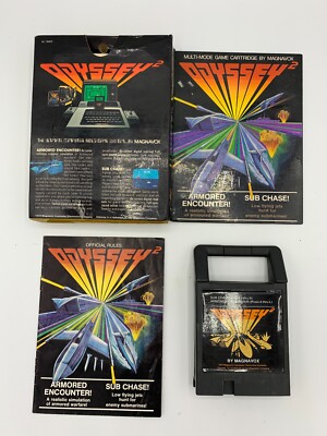 1978 Odyssey 2 video game~Armored Encounter! Sub Chase!~untested orig box+instr