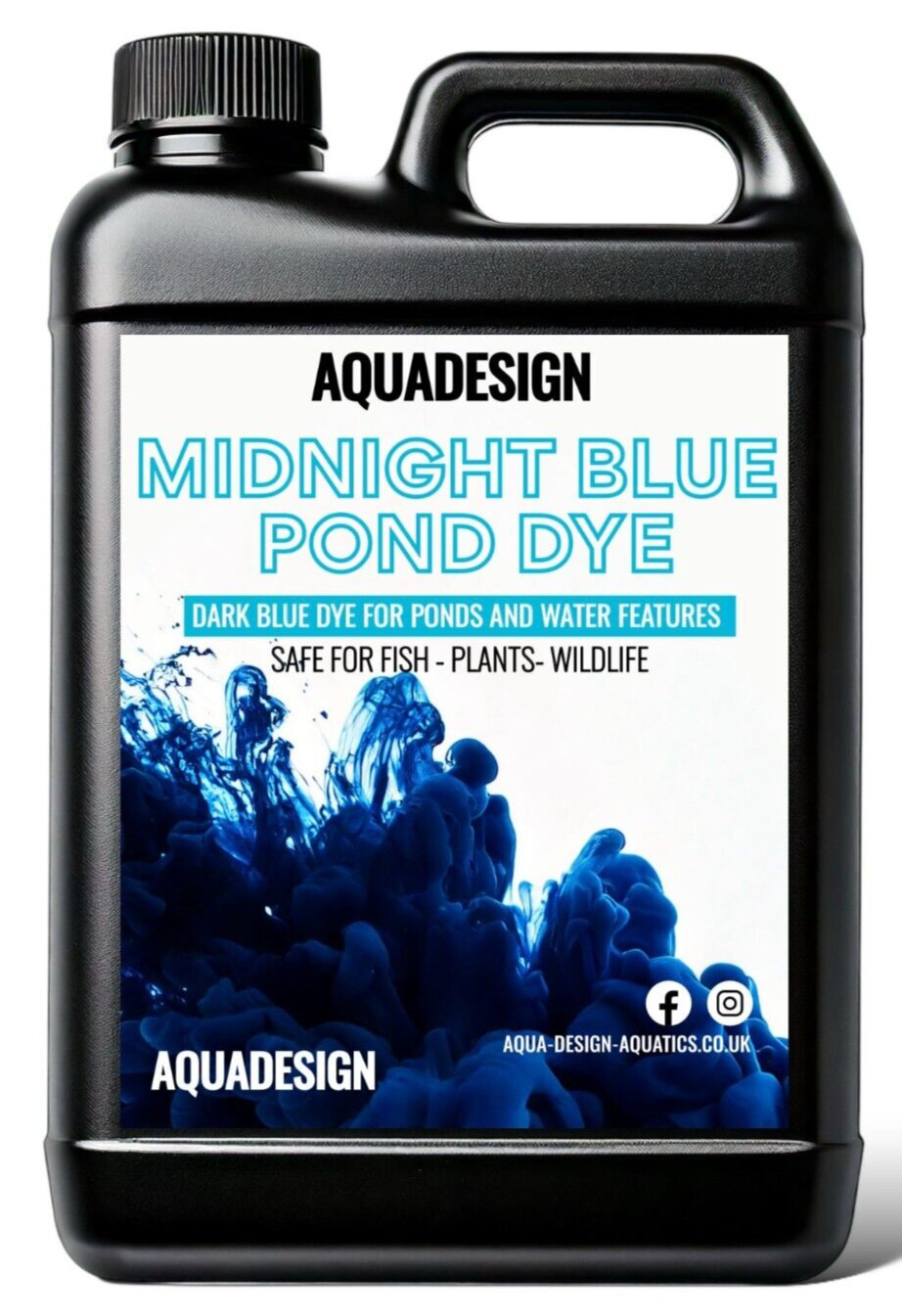 AquaDesign MIDNIGHT BLUE Pond Dye 2500ml Ponds - Water Features TREATS 12,500L