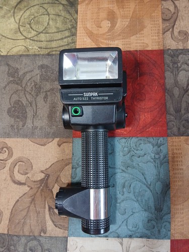 Sunpak Auto 522 Thyristor Handle Mount Flash Vintage Camera Flash